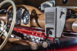 Entertainment: Der „Klangfilm“-Lautsprecher ist eines von „33 Extras“ im Mercedes-Benz Museum. Im Autokino wurde er am Kabel durch Fenster gereicht und lieferte den Ton zum Film.