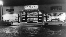 Vertretung der Hoffman Motor Car Co. in Chicago, um 1955