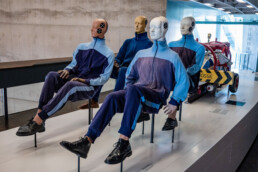 Fachleute für Fahrzeugsicherheit: Die Crashtest-Dummys im Mercedes-Benz Museum