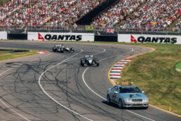 Mercedes-Benz CL 55 AMG der Baureihe 215. Einsatz als Safety-Car der Formel 1 beim Großen Preis von Australien am 12. März 2000. (Fotosignatur der Archive von Mercedes-Benz Classic: D24201)
