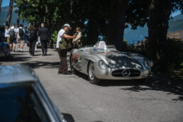 Mercedes-Benz Classic beim FuoriConcorso am Comer See, 16. bis 17. Mai 2026. Mercedes-Benz 300 SLR (W 196 S, 1955) im „Starting Grid“ auf dem Gelände der Villa del Grumello. Foto: Michel Ginsberg.