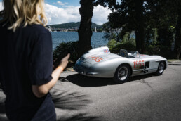 Mercedes-Benz Classic beim FuoriConcorso am Comer See, 16. bis 17. Mai 2026. Mercedes-Benz 300 SLR (W 196 S, 1955) im „Starting Grid“ auf dem Gelände der Villa del Grumello. Foto: Michel Ginsberg.