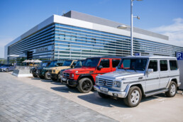 Markenoffenes Klassikertreffen Classics & Coffee am Mercedes-Benz Museum. Aufnahme vom G-Klasse Special im Jahr 2025. Foto: Thomas Niedermüller. (Fotosignatur der Archive von Mercedes-Benz Classic: D861234)
