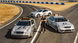 Bernd Mayländer gewinnt mit dem Mercedes-Benz CLK-DTM das DTM-Saisonfinale am 7. Oktober 2001 auf dem Hockenheimring. (Fotosignatur der Archive von Mercedes-Benz Classic: 00088400)