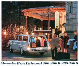 Mercedes-Benz „Universal“ Kombilimousine, Aufbau von IMA aus Belgien. Motiv aus dem Jahr 1966. (Fotosignatur der Archive von Mercedes-Benz Classic: 2003DIG436)